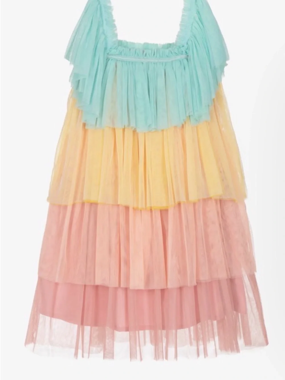 Meri Meri Rainbow Princess Dress - Mint, Yellow & Pink EUC Size 3-4